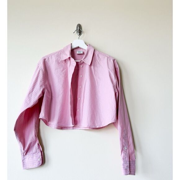 Sunday Best Poppy Oxford Shirt Cropped Button-Up Shirt - Picture 2 of 7